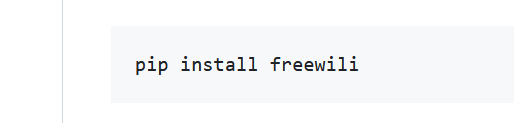 FreeWili Python API code example